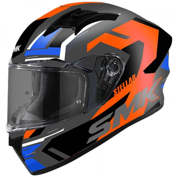 SMK STELLAR K POWER MATT GREY RED BLUE (MA635) HELMET