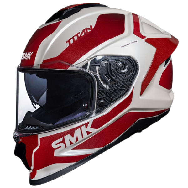 SMK TITAN AROK GLOSS WHITE RED (GL131) HELMET