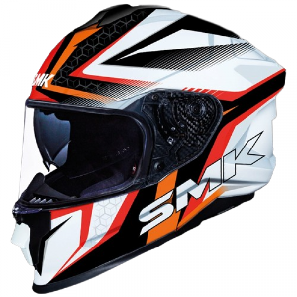 SMK TITAN SLICK GLOSS BLACK WHITE RED (GL123) HELMET