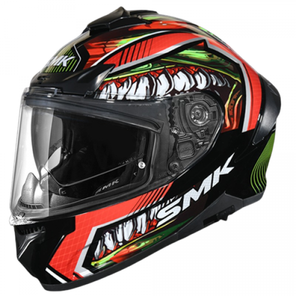 SMK TYPHOON RAPTOR GLOSS BLACK RED (GL233) HELMET