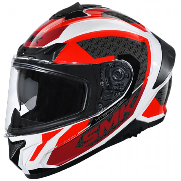 SMK TYPHOON RD1 GLOSS WHITE RED GREY (GL136) HELMET