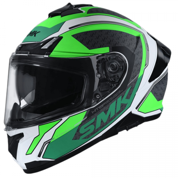 SMK TYPHOON RD1 MATT WHITE GREEN GREY (MA186) HELMET