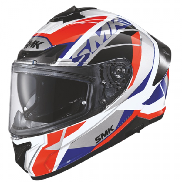 SMK TYPHOON STYLE GLOSS WHITE RED BLUE (GL136) HELMET