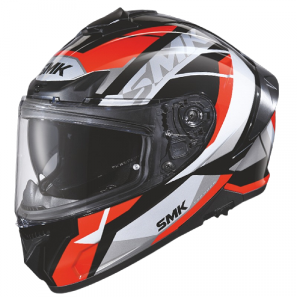 SMK TYPHOON STYLE GLOSS BLACK RED (GL236) HELMET